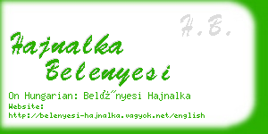 hajnalka belenyesi business card